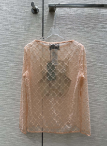 Essenceofluxury Womens Clothing Gucci Pink Tulle GG Embroidered T Shirt SML A198PP780 AA192361