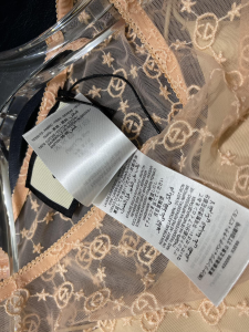 Essenceofluxury Womens Clothing Gucci Pink Tulle GG Embroidered T Shirt SML A198PP780 AA192361