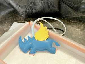 Essenceofluxury Free Gift Hermes Rodeo Pegase Elephant Bag Charm in Blue A62PP95 AA192433