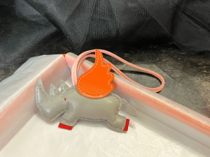 Essenceofluxury Free Gift Hermes Rodeo Pegase Elephant Bag Charm in Gray A62PP95 AA192429