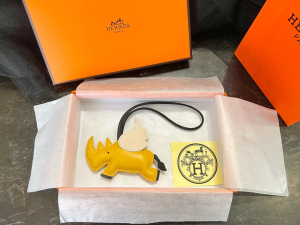 Hermes Rodeo Pegase Elephant Bag Charm Yellow 