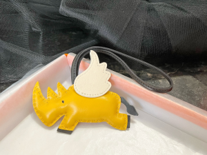 Essenceofluxury Free Gift Hermes Rodeo Pegase Elephant Bag Charm in Yellow A62PP95 AA192427