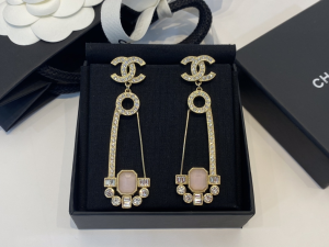 Essenceofluxury Womens Jewelry Chanel Crystals CC Pin Earrings A39PP180 AA192611
