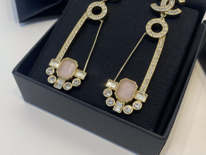 Essenceofluxury Womens Jewelry Chanel Crystals CC Pin Earrings A39PP180 AA192611