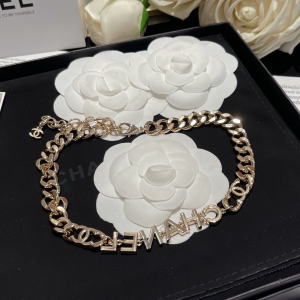 Essenceofluxury Womens Jewelry Chanel CC Monogram Chain Choker Necklace A173PP280 AA192761