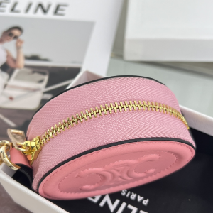 Replica Free Gift Celine Purse with Hook Cuir Triomphe Pink Calfskin A62PP110 AA193061
