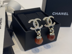 Replica Womens Jewelry Chanel Crystals CC Logo Drop Earrings A39PP180 AA193036