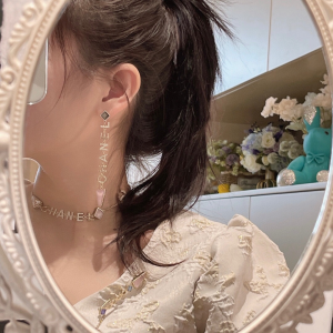 Replica Womens Jewelry Chanel Monogram Earrings Pink A39PP180 AA193038