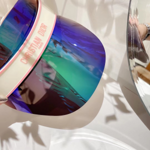 Essenceofluxury Womens Hats Dior DiorClub V1U Blue Green Visor A190PP180 AA193173