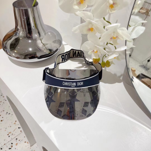 Essenceofluxury Womens Hats Dior DiorClub V1U Blue Star Visor A190PP180 AA193171