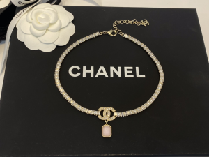 Chanel Crystals CC Logo Choker Necklace 