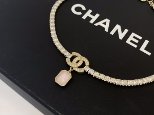 Essenceofluxury Womens Jewelry Chanel Crystals CC Logo Choker Necklace A39PP280 AA193209