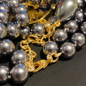 Essenceofluxury Womens Jewelry Chanel Long Pearls Necklace Gray A39PP280 AA193215