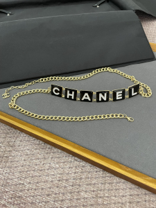 Essenceofluxury Womens Belts Chanel Monogram Logo Chain Belt A175PP240 AA193265