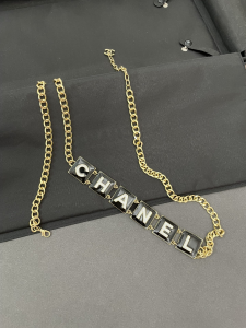 Essenceofluxury Womens Belts Chanel Monogram Logo Chain Belt A175PP240 AA193265