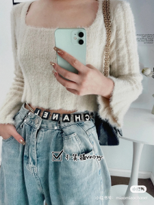 Essenceofluxury Womens Belts Chanel Monogram Logo Chain Belt A175PP240 AA193265