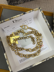 Essenceofluxury Womens Belts Dior Caro CD Chain Belt Gold A175PP240 AA193266