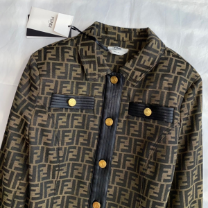 Essenceofluxury Womens Clothing Fendi FF Jacquard Jacket SML A198PP780 AA193320
