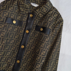 Essenceofluxury Womens Clothing Fendi FF Jacquard Jacket SML A198PP780 AA193320