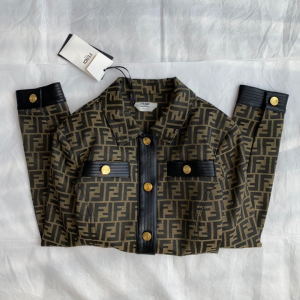 Essenceofluxury Womens Clothing Fendi FF Jacquard Jacket SML A198PP780 AA193320