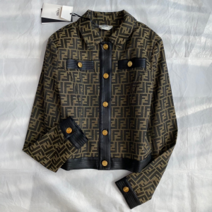 Essenceofluxury Womens Clothing Fendi FF Jacquard Jacket SML A198PP780 AA193320