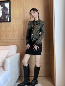 Essenceofluxury Womens Clothing Fendi FF Jacquard Jacket SML A198PP780 AA193320