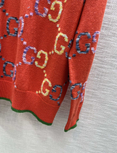 Essenceofluxury Womens Clothing Gucci GG Wool Jacquard Sweater in Red SML A198PP780 AA193318