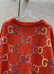 Essenceofluxury Womens Clothing Gucci GG Wool Jacquard Sweater in Red SML A198PP780 AA193318