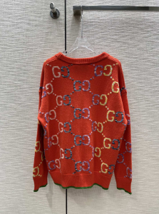 Essenceofluxury Womens Clothing Gucci GG Wool Jacquard Sweater in Red SML A198PP780 AA193318