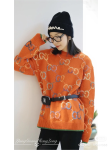 Essenceofluxury Womens Clothing Gucci GG Wool Jacquard Sweater in Red SML A198PP780 AA193318