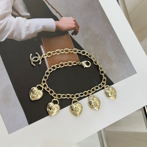 Replica Womens Jewelry Chanel Gold Multi Lock Heart Chain Bracelet A62PP180 AA193362