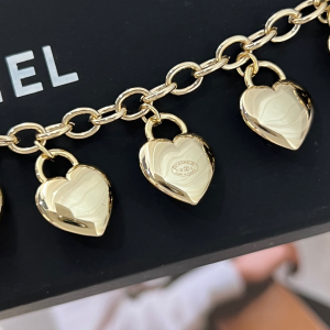 Replica Womens Jewelry Chanel Gold Multi Lock Heart Chain Bracelet A62PP180 AA193362
