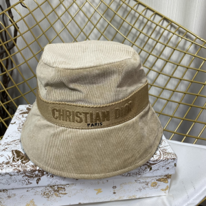 Celine Velvet Bucket Hat Beige 
