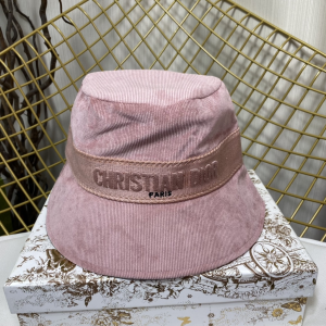 Celine Velvet Bucket Hat Pink 