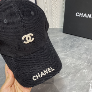 Essenceofluxury Womens Hats Chanel CC Logo Velvet Baseball Cap Hat in Black A190PP180 AA194140