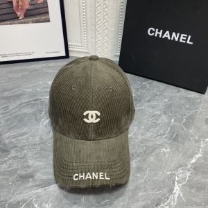 Chanel CC Logo Velvet Baseball Cap Hat Green 