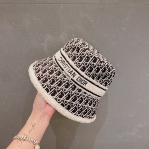 Essenceofluxury Womens Hats Dior Oblique Wool Bucket Hat Black A190PP180 AA194137