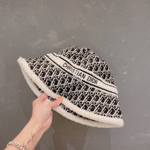 Essenceofluxury Womens Hats Dior Oblique Wool Bucket Hat Black A190PP180 AA194137