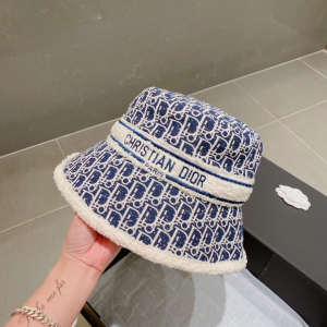 Dior Oblique Wool Bucket Hat Blue 
