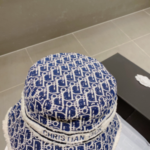 Essenceofluxury Womens Hats Dior Oblique Wool Bucket Hat Blue A190PP180 AA194138