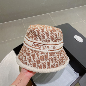 Dior Oblique Wool Bucket Hat Brown 