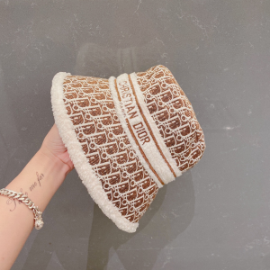 Essenceofluxury Womens Hats Dior Oblique Wool Bucket Hat Brown A190PP180 AA194136