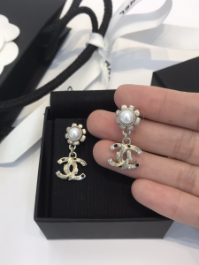 Chanel CC Logo Earrings 