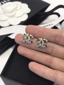 Chanel CC Logo Earrings 
