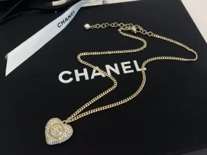 Chanel Chain Heart Necklace 