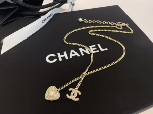 Chanel Chain Heart Necklace 