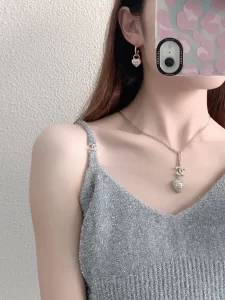 Essenceofluxury Womens Jewelry Chanel Chain Heart Necklace A39PP280 AA194247