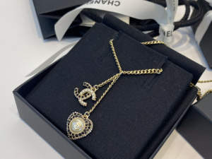 Essenceofluxury Womens Jewelry Chanel Chain Heart Necklace A39PP280 AA194248