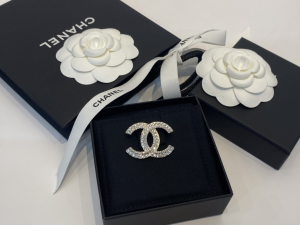 Essenceofluxury Womens Jewelry Chanel Crystals CC Logo Brooch A39PP180 AA194230