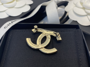 Essenceofluxury Womens Jewelry Chanel Crystals CC Logo Brooch A39PP180 AA194230